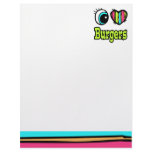 Bright Eye Heart I Love Burgers Letterhead
