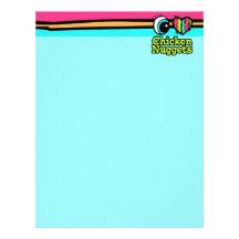 Bright Eye Heart I Love Chicken Nuggets Custom Letterhead