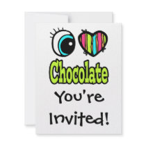 Bright Eye Heart I Love Chocolate Invites