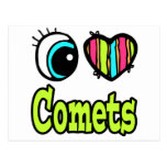 Bright Eye Heart I Love Comets Post Cards