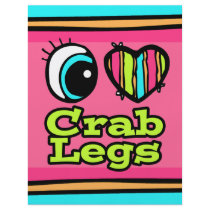 Bright Eye Heart I Love Crab Legs Personalized Flyer
