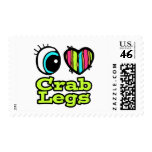 Bright Eye Heart I Love Crab Legs Stamp