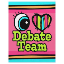 Bright Eye Heart I Love Debate Team Personalized Flyer