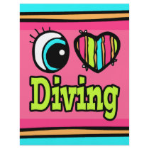 Bright Eye Heart I Love Diving Flyers