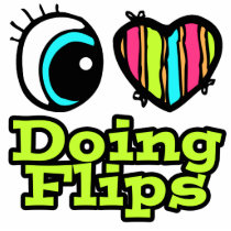 Bright Eye Heart I Love Doing Flips Photo Cutouts