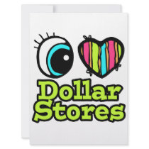 Bright Eye Heart I Love Dollar Stores Personalized Announcement