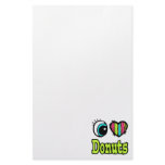 Bright Eye Heart I Love Donuts Stationery Paper