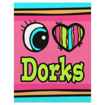 Bright Eye Heart I Love Dorks Custom Flyer