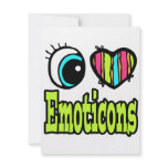 Bright Eye Heart I Love Emoticons Invitation
