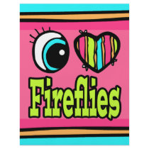Bright Eye Heart I Love Fireflies Flyer Design