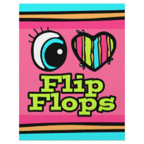 Bright Eye Heart I Love Flip Flops Personalized Flyer