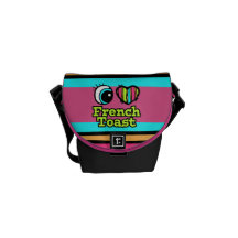 Bright Eye Heart I Love French Toast Courier Bags