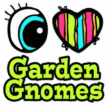Bright Eye Heart I Love Garden Gnomes Photo Cut Out