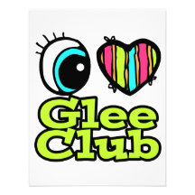 Bright Eye Heart I Love Glee Club Custom Invitations