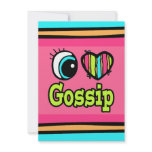 Bright Eye Heart I Love Gossip Custom Invitations