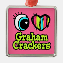 Bright Eye Heart I Love Graham Crackers Ornaments