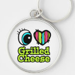Bright Eye Heart I Love Grilled Cheese Key Chain