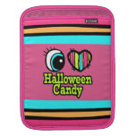 Bright Eye Heart I Love Halloween Candy iPad Sleeve