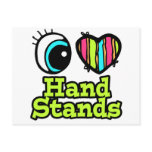 Bright Eye Heart I Love Hand Stands postcards