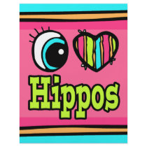 Bright Eye Heart I Love Hippos Full Color Flyer