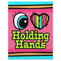 Bright Eye Heart I Love Holding Hands Flyer Design