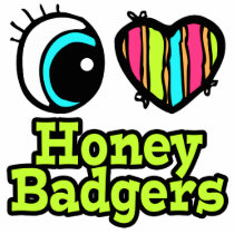 Bright Eye Heart I Love Honey Badgers Photo Cutout