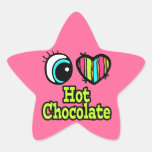 Bright Eye Heart I Love Hot Chocolate Star Stickers