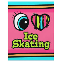 Bright Eye Heart I Love Ice Skating Custom Flyer