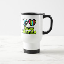 Bright Eye Heart I Love Jazz Hands Mugs