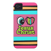 Bright Eye Heart I Love Jesus Christ iPhone 4 Covers