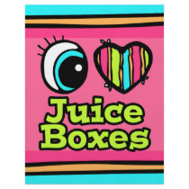 Bright Eye Heart I Love Juice Boxes Flyer Design