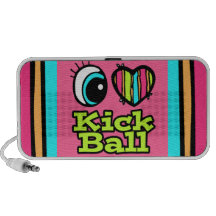 Bright Eye Heart I Love Kick Ball Travel Speakers