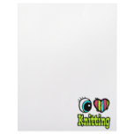 Bright Eye Heart I Love Knitting Letterhead Template