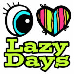 Bright Eye Heart I Love Lazy Days Photo Cutouts