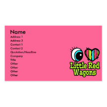 Bright Eye Heart I Love Little Red Wagons Business Card Templates