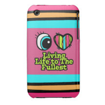 Bright Eye Heart I Love Living Life to the Fullest iPhone 3 Case-Mate Case