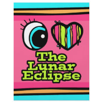 Bright Eye Heart I Love Lunar Eclipse Flyer Design