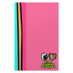 Bright Eye Heart I Love Lunar Eclipse Stationery Paper