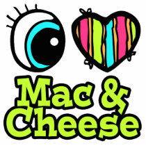 Bright Eye Heart I Love Mac and Cheese Photo Sculpture