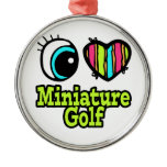Bright Eye Heart I Love Miniature Golf Christmas Ornament