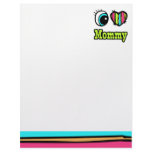 Bright Eye Heart I Love Mommy Custom Letterhead