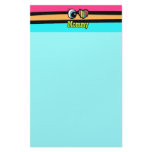 Bright Eye Heart I Love Mommy Custom Stationery