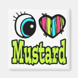 Bright Eye Heart I Love Mustard Refrigerator Magnet