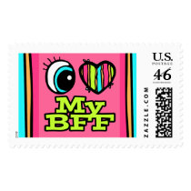 Bright Eye Heart I Love My BFF Stamp