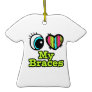 Bright Eye Heart I Love My Braces Christmas Ornament