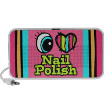 Bright Eye Heart I Love Nail Polish Travelling Speakers
