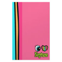 Bright Eye Heart I Love Neptune Personalized Stationery