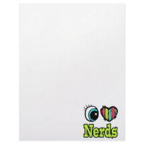 Bright Eye Heart I Love Nerds Custom Letterhead