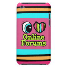 Bright Eye Heart I Love Online Forums Barely There iPod Covers