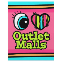 Bright Eye Heart I Love Outlet Malls Flyer